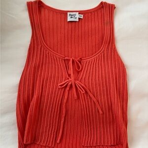 Princess Polly Scarlet Ribbed Tank Top